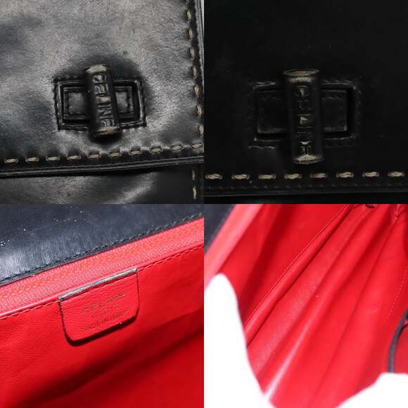 CELINE Hand Bag Leather Black - Picture 11 of 13